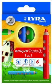 Lyra Kredki Groove triple 6 sztuk (L3831060 FIL)