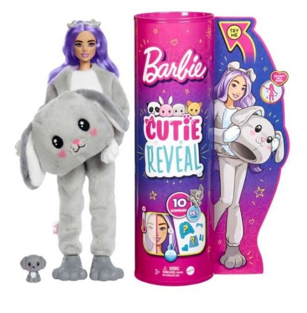 Lalka Barbie z pieskiem Cutie Reveal (HHG21)