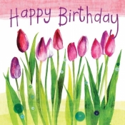 Karnet Urodziny S335 Tulipany