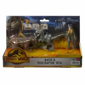 Zestaw figurek Jurassic World Człowiek + dinozaur, Velociraptor (HDX46/HGP78)