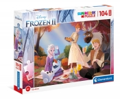 Clementoni, puzzle Maxi SuperColor 104: Frozen 2 (23757)