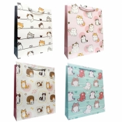 Torebka prezentowa dziecięca L Kociaki mix