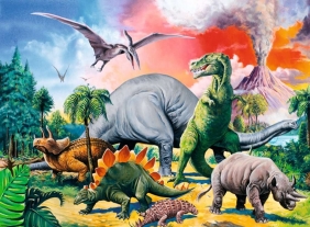 Ravensburger, Puzzle XXL 100: Pośród dinozaurów (10957)