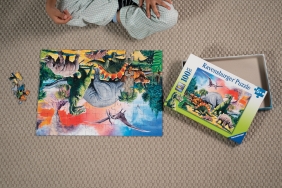 Ravensburger, Puzzle XXL 100: Pośród dinozaurów (10957)