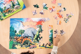 Ravensburger, Puzzle XXL 100: Pośród dinozaurów (10957)