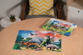 Ravensburger, Puzzle XXL 100: Pośród dinozaurów (10957)