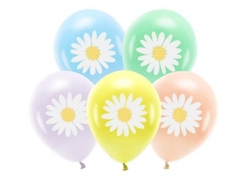 Balony Eco Stokrotki 30cm 5szt MIX