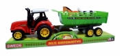 Traktor z przyczepą+zwierzęta