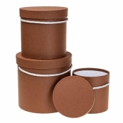 Pudełko Flower Box 3szt brązowy ROZETTE