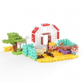 Klocki Waffle mini Farmer - Domek Pani weterynarz, 100 el. (907580)