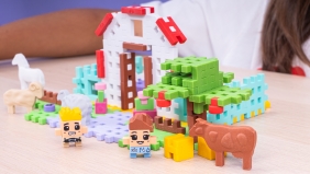 Klocki Waffle mini Farmer - Domek Pani weterynarz, 100 el. (907580)