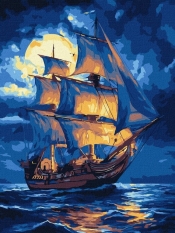 Malowanie po numerach - Legenda fal 30x40cm