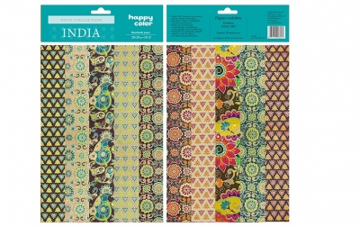 Papiery ozdobne India mix - 10 motywów 20x29 cm 10 arkuszy