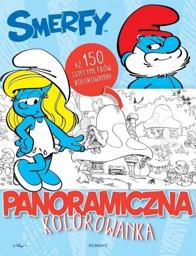 Smerfy Panoramiczna kolorowanka