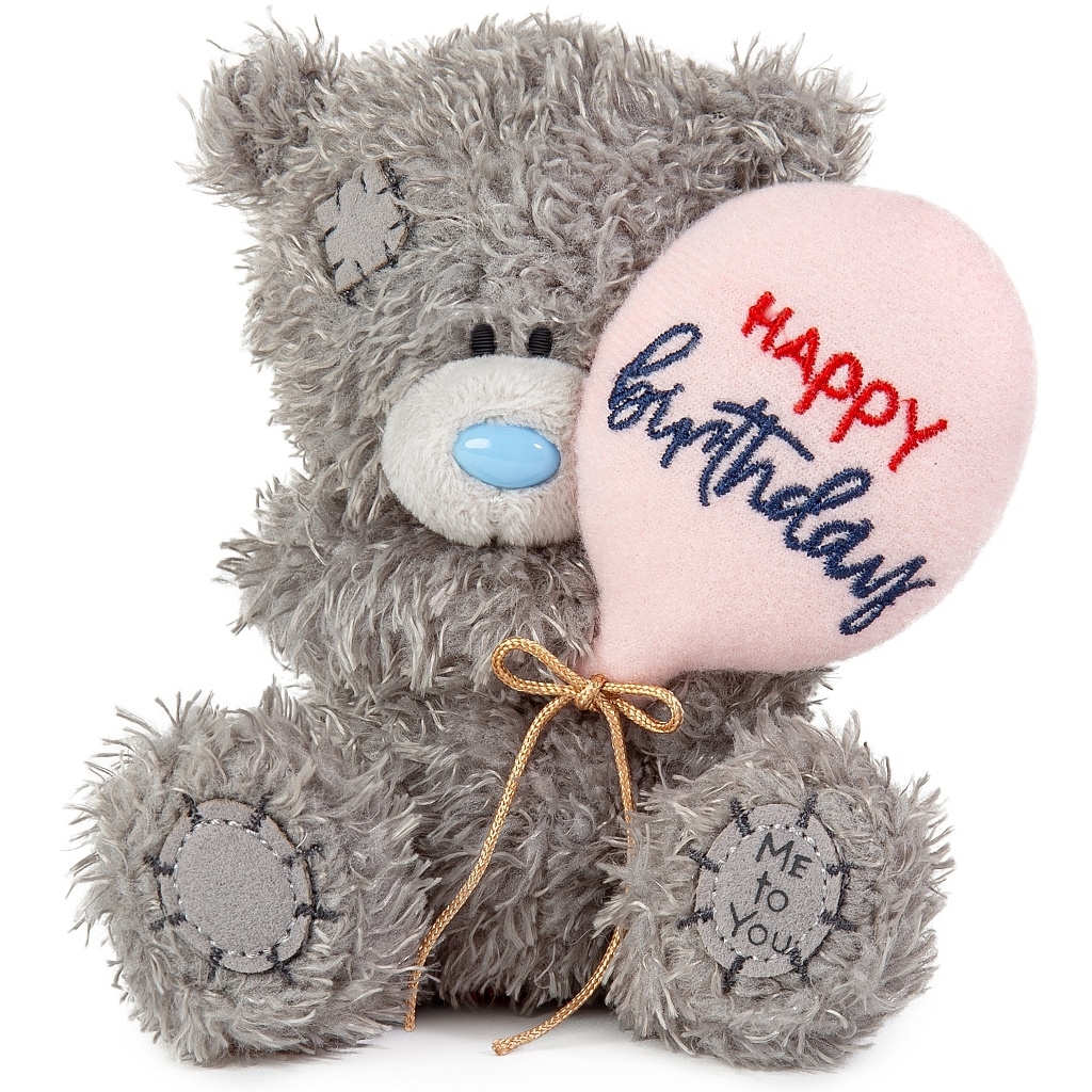 Miś - Happy Birthday z balonem 11 cm