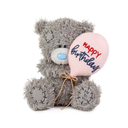 Miś Happy Birthday z balonem (11 cm)