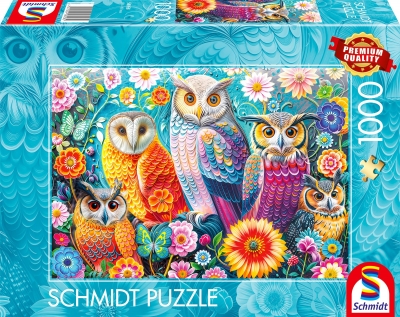 <img src='https://webimage.pl/pics/582/0/d4001504580582.jpg' style='height:440px' /> Puzzle 1000 PQ Sowy i kwiaty 114392