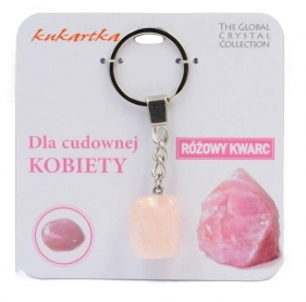 Brelok Dla cudownej kobiety różowy kwarc