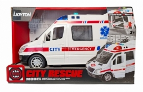 Pojazd ambulans ze światłem i dźwiękiem