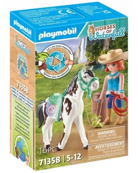 Playmobil Horses of Waterfall: Ellie i Sawdust ćwiczące western riding (71358)