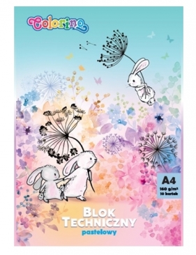 Colorino Blok Techniczny Kolorowy A4/10kartek 160g - Pastel