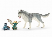 Schleich Bayala, Wilk Lykos, szop Nugur i smok Piuh (SLH70710)