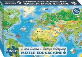 Mapa świata Młodego Odkrywcy Puzzle edukacyjne dla dzieci