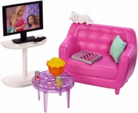 Barbie: Mebelki do domku - zestaw wypoczynkowy do salonu