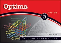 Kolorowe Spinacze OPTIMA 100 sztuk