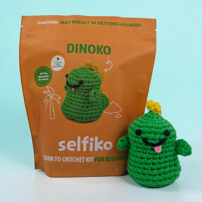 Zestaw do szydełkowania dinozaur Dinoko