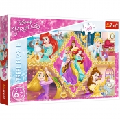 Trefl, Puzzle 160: Disney Princess - Przygody księżniczek (15358)
