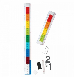 LEGO, Linijka z klocków (do zbudowania) z minifigurką