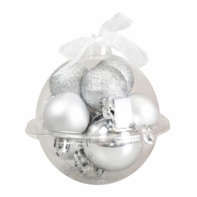 Bombki srebrne 9szt