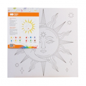 Podobrazie bawełniane 25x25, tablica malarska MDF z nadrukiem, Kosmos, Happy Color