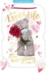 Karnet holograficzny 3D Fot the love of my life
