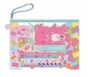 Notatnik z akcesoriami w saszetce Miś