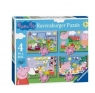 Puzzle 4w1 Świnka Peppa