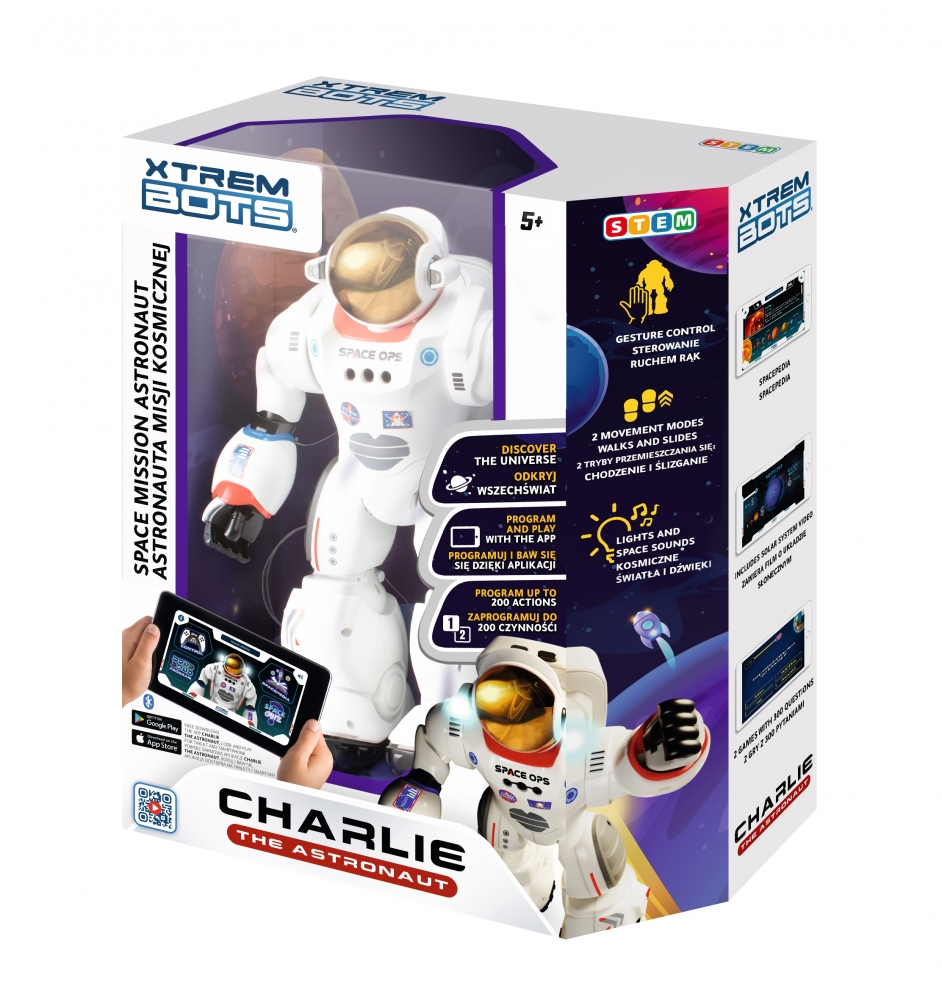 XTREM BOTS – robot interaktywny - Charlie astronauta (3803158)