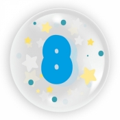 Balon 45 cm - Cyfra 8 dla chłopca 6 sztuk (TB3658)