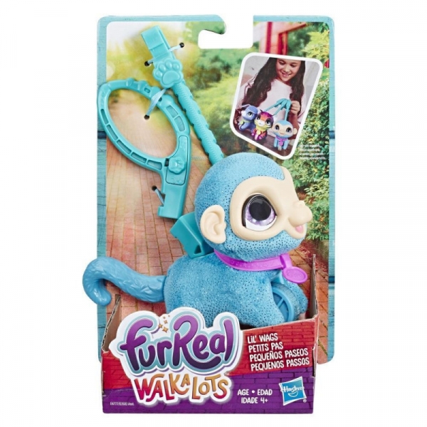 Maskotka furReal Friends Małe zwierzaki na smyczy, Małpka (E3503/E4777)