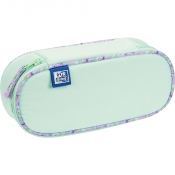 Piórnik z klapką Oxford Flowers - zielony