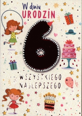 Karnet 6 urodziny dziewczynki PR-026