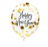 Balony z konfetti Happy New Year 27cm 3szt