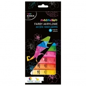 Kidea, Farby akrylowe neonowe, 12 kolorów