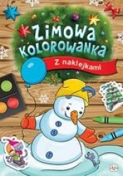 Zimowa kolorowanka z naklejkami - Opracowanie zbiorowe