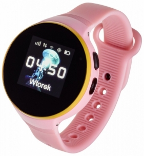 Smartwatch zegarek Kids Smile różowy (5903246280586)