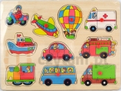 BRIMAREX Drewniane Puzzle Pojazdy (1562586)