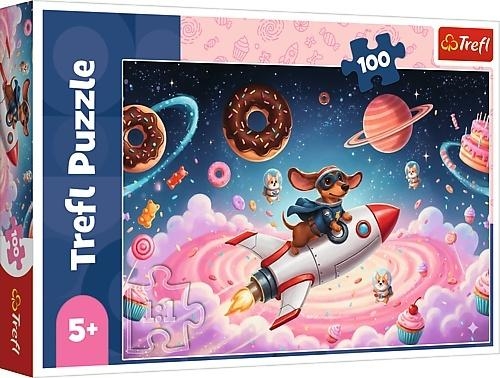 Puzzle 100 Jamnik na rakiecie TREFL