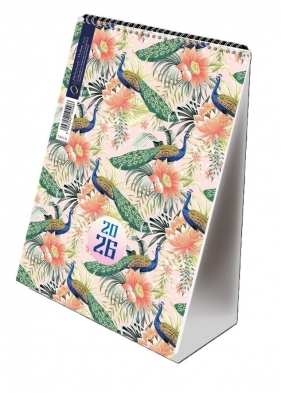 Kalendarz 2026 A5 pionowy ze spiralką pawie
