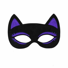 Maska na Halloween flokowana Kot